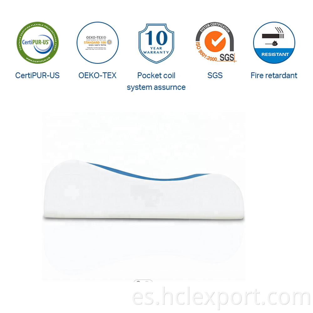 Cama de forro individual personalizada Cuello Hilton Box Embalaje 1000 g Almohada de gel refrescante